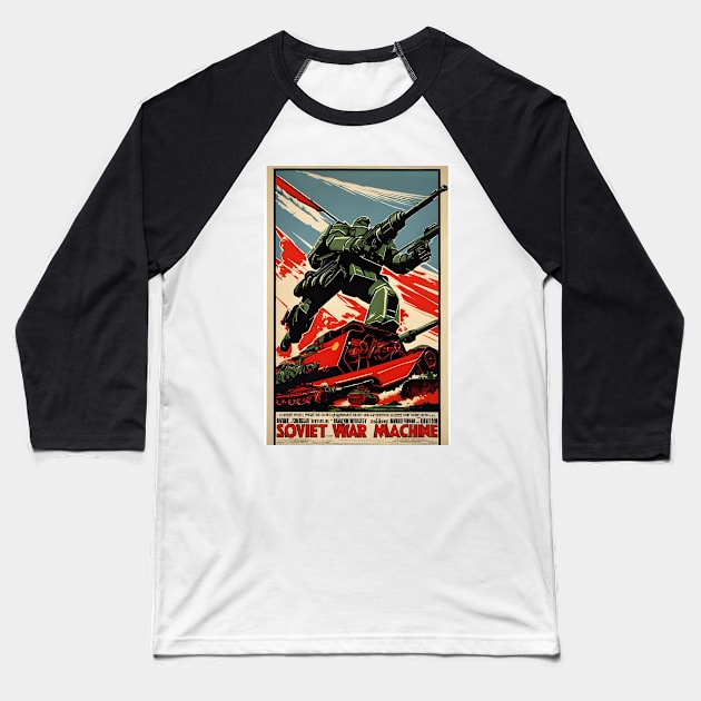 Soviet warrior robot Baseball T-Shirt by Spaceboyishere